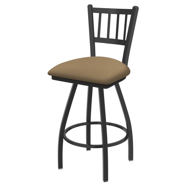 36" Swivel Bar Stool, Pewter Finish, Canter Sand Seat